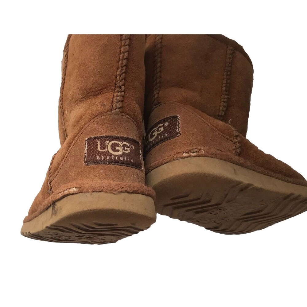UGG Boots Children Sz 8 Classic Short Genuine Shearling Brown Pull-On Toddler